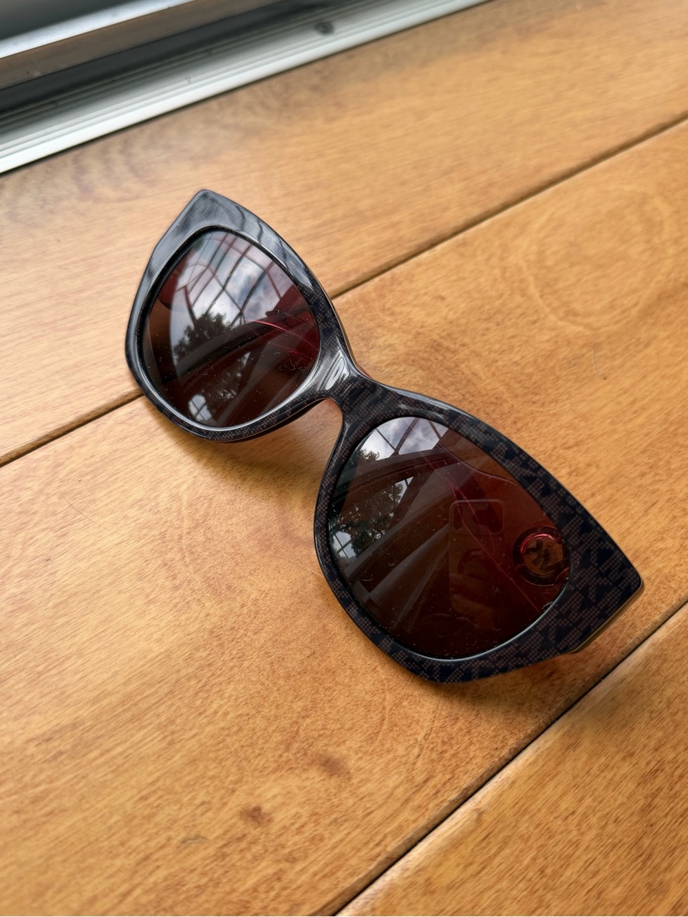 Michael Kors Women’s Cat-Eye Sunglasses in Black with Dark Lenses